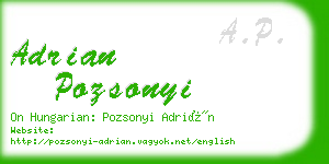 adrian pozsonyi business card